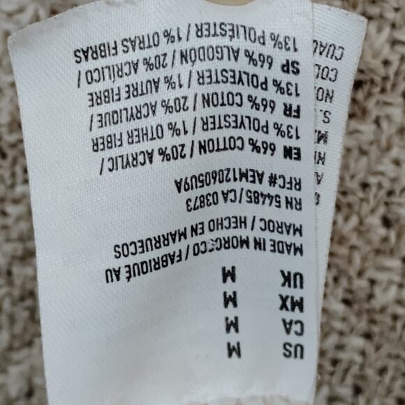 American Eagle Outfitters Marled Oatmeal Open Cardigan Size Medium Long Sleeve - Picture 6 of 6